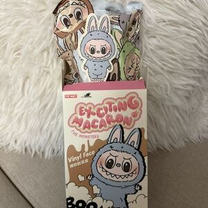 Pop Mart Labubu The Monsters Tasty Macarons Sea Salt Cocount Vinyl Plush (Blue)